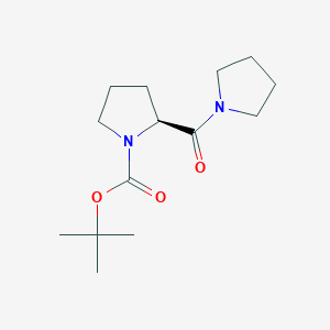 molecular formula C14H24N2O3 B179267 (S)-tert-Butyl 2-(pyrrolidine-1-carbonyl)pyrrolidine-1-carboxylate CAS No. 155251-70-0