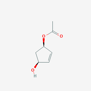 molecular formula C7H10O3 B179292 (1S,4R)-cis-4-Acetoxy-2-cyclopenten-1-ol CAS No. 60410-16-4