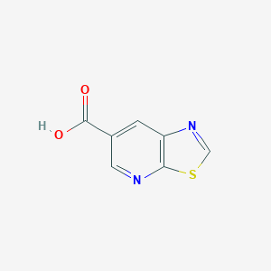 molecular formula C7H4N2O2S B179327 Thiazolo[5,4-b]pyridine-6-carboxylic acid CAS No. 1256804-25-7