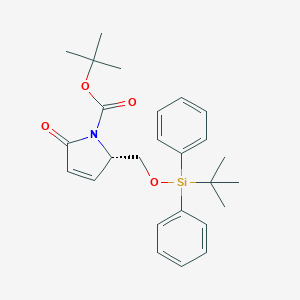 molecular formula C26H33NO4Si B179336 (S)-tert-butyl 2-((tert-butyldiphenylsilyloxy)methyl)-5-oxo-2,5-dihydro-1H-pyrrole-1-carboxylate CAS No. 138871-58-6