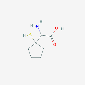 molecular formula C7H13NO2S B017934 alpha-Amino-1-mercapto-cyclopentaneacetic acid CAS No. 108895-85-8