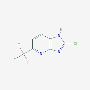 molecular formula C7H3ClF3N3 B179360 3H-Imidazo[4,5-b]pyridine, 2-chloro-5-(trifluoromethyl)- CAS No. 114087-69-3