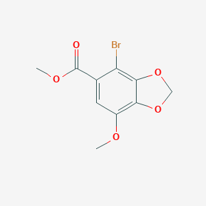 molecular formula C10H9BrO5 B179369 Methyl 4-bromo-7-methoxybenzo[d][1,3]dioxole-5-carboxylate CAS No. 81474-46-6