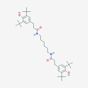 molecular formula C40H64N2O4 B179406 Benzenepropanamide, N,N'-1,6-hexanediylbis(3,5-bis(1,1-dimethylethyl)-4-hydroxy- CAS No. 23128-74-7