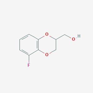 molecular formula C9H9FO3 B179412 (5-Fluoro-2,3-dihydrobenzo[b][1,4]dioxin-2-yl)methanol CAS No. 170353-20-5