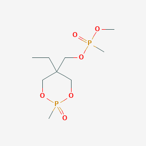 molecular formula C9H20O6P2 B179423 膦酸，甲基，(5-乙基-2-甲基-2-氧化-1,3,2-二氧杂磷杂环-5-基)甲基甲酯 CAS No. 41203-81-0