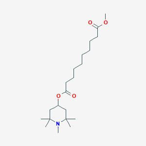 molecular formula C21H39NO4 B179439 Methyl 1,2,2,6,6-pentamethyl-4-piperidyl sebacate CAS No. 82919-37-7