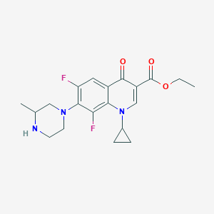 molecular formula C20H23F2N3O3 B179457 1-环丙基-6,8-二氟-7-(3-甲基哌嗪-1-基)-4-氧代-1,4-二氢喹啉-3-羧酸乙酯 CAS No. 103460-87-3