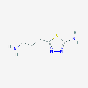 molecular formula C5H10N4S B179469 5-(3-Aminopropyl)-1,3,4-thiadiazol-2-amine CAS No. 182125-23-1