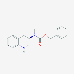 molecular formula C18H20N2O2 B179491 (R)-Benzyl methyl(1,2,3,4-tetrahydroquinolin-3-yl)carbamate CAS No. 166742-98-9