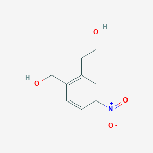 molecular formula C9H11NO4 B179567 2-(2-(Hydroxymethyl)-5-nitrophenyl)ethanol CAS No. 186390-74-9
