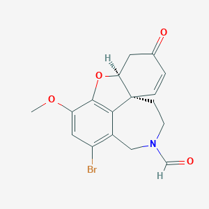 (1S,12S)-7-Bromo-9-methoxy-14-oxo-11-oxa-4-azatetracyclo[8.6.1.01,12.06,17]heptadeca-6,8,10(17),15-tetraene-4-carbaldehyde