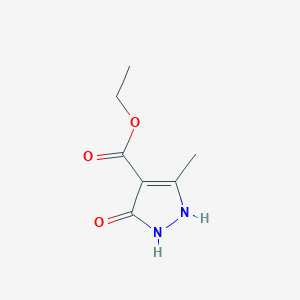 molecular formula C7H10N2O3 B179570 ethyl 5-methyl-3-oxo-2,3-dihydro-1H-pyrazole-4-carboxylate CAS No. 125732-40-3