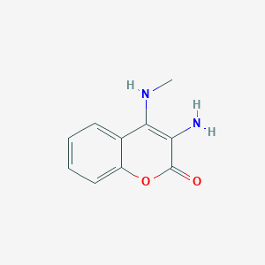 molecular formula C10H10N2O2 B179585 Coumarin, 3-amino-4-methylamino- CAS No. 59288-10-7