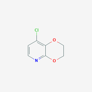 molecular formula C7H6ClNO2 B179594 8-Chloro-2,3-dihydro-[1,4]dioxino[2,3-b]pyridine CAS No. 156840-59-4