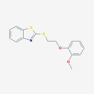 2-{[2-(2-Methoxyphenoxy)ethyl]sulfanyl}-1,3-benzothiazole