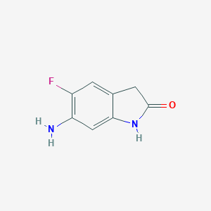 molecular formula C8H7FN2O B179610 6-Amino-5-fluoroindolin-2-one CAS No. 150544-01-7