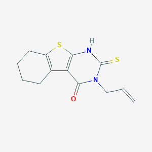 molecular formula C13H14N2OS2 B179620 3-prop-2-enyl-2-sulfanylidene-5,6,7,8-tetrahydro-1H-[1]benzothiolo[2,3-d]pyrimidin-4-one CAS No. 42062-91-9