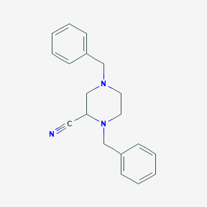 molecular formula C19H21N3 B179664 1,4-Dibenzylpiperazine-2-carbonitrile CAS No. 170701-81-2