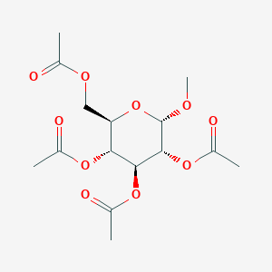molecular formula C15H22O10 B017968 Methyl 2,3,4,6-tetra-O-acetyl-A-D-glucopyranoside CAS No. 604-70-6