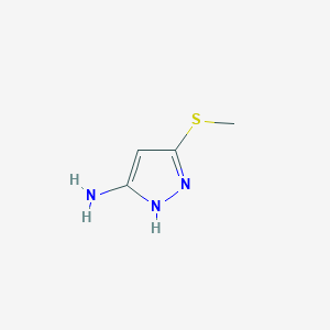 molecular formula C4H7N3S B179696 3-(甲硫基)-1H-吡唑-5-胺 CAS No. 117736-74-0