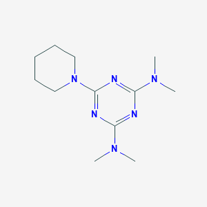 molecular formula C12H22N6 B179716 N,N,N',N'-tetramethyl-6-(1-piperidinyl)-1,3,5-triazine-2,4-diamine CAS No. 16268-79-4