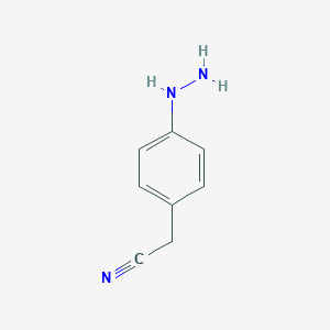 molecular formula C8H9N3 B179717 (4-Hydrazinophenyl)acetonitrile CAS No. 115854-54-1