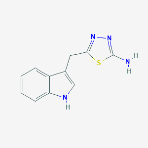 molecular formula C11H10N4S B179718 5-(1H-indol-3-ylmethyl)-1,3,4-thiadiazol-2-amine CAS No. 153595-93-8