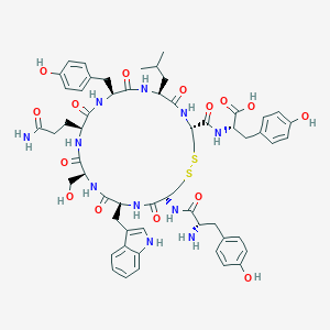 molecular formula C58H71N11O15S2 B179725 H-Tyr-Cys-Trp-Ser-Gln-Tyr-Leu-Cys-Tyr-OH CAS No. 199999-60-5