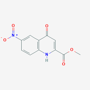molecular formula C11H8N2O5 B179729 Methyl 6-nitro-4-oxo-1,4-dihydroquinoline-2-carboxylate CAS No. 16133-46-3