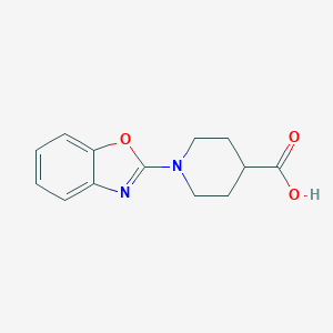 molecular formula C13H14N2O3 B179739 1-(1,3-Benzoxazol-2-yl)piperidine-4-carboxylic acid CAS No. 181811-46-1