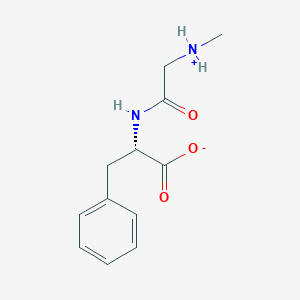 molecular formula C12H16N2O3 B179772 (2S)-2-[[2-(methylazaniumyl)acetyl]amino]-3-phenylpropanoate CAS No. 17123-28-3