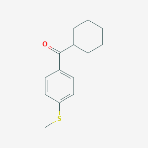 molecular formula C14H18OS B179803 Cyclohexyl 4-thiomethylphenyl ketone CAS No. 197439-30-8