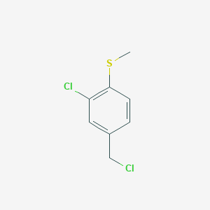 molecular formula C8H8Cl2S B179849 (2-Chloro-4-(chloromethyl)phenyl)(methyl)sulfane CAS No. 109418-89-5