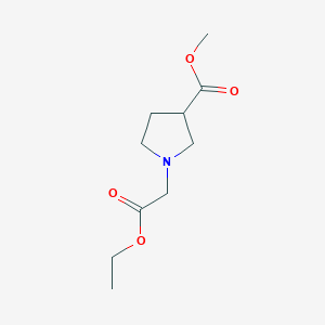molecular formula C10H17NO4 B179870 Methyl 1-(2-ethoxy-2-oxoethyl)pyrrolidine-3-carboxylate CAS No. 142483-57-6