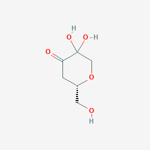 (2S)-5,5-dihydroxy-2-(hydroxymethyl)oxan-4-one