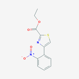 molecular formula C12H10N2O4S B179884 Ethyl 4-(2-nitrophenyl)thiazole-2-carboxylate CAS No. 172848-60-1