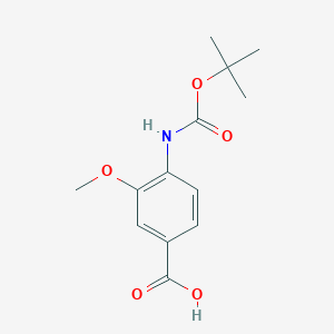 molecular formula C13H17NO5 B179885 Boc-4-amino-3-methoxybenzoic acid CAS No. 180976-98-1