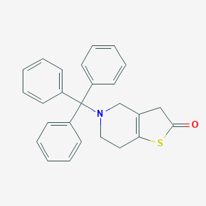molecular formula C26H23NOS B179907 4,5,6,7-Tetrahydro-5-(triphenylmethyl)-thieno[3,2-c]pyridin-2(3H)-one CAS No. 178688-29-4