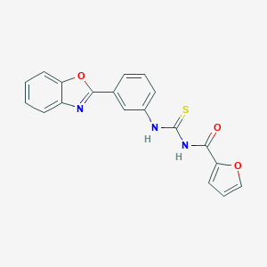 molecular formula C19H13N3O3S B179922 N-[[3-(1,3-benzoxazol-2-yl)phenyl]carbamothioyl]furan-2-carboxamide CAS No. 6145-97-7