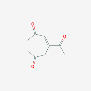 molecular formula C9H10O3 B179927 6-Acetyl-5-cycloheptene-1,4-dione CAS No. 196493-35-3