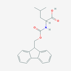 molecular formula C21H23NO4 B179930 2-(9H-fluoren-9-ylmethoxycarbonylamino)-4-methylpentanoic acid CAS No. 126727-03-5