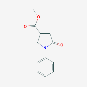molecular formula C12H13NO3 B179933 Methyl 5-oxo-1-phenylpyrrolidine-3-carboxylate CAS No. 64320-92-9