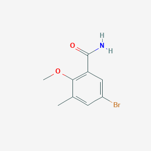 molecular formula C9H10BrNO2 B179935 5-Bromo-2-methoxy-3-methylbenzamide CAS No. 58708-49-9