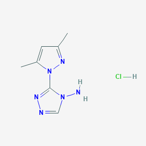3-(3,5-dimethyl-1H-pyrazol-1-yl)-4H-1,2,4-triazol-4-amine hydrochloride