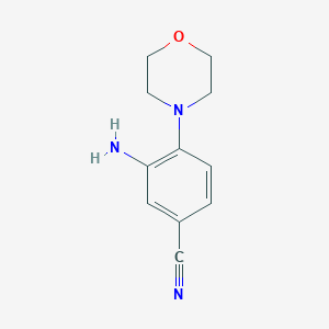 molecular formula C11H13N3O B179965 3-Amino-4-(morpholin-4-yl)benzonitrile CAS No. 59504-49-3