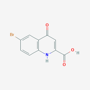 molecular formula C10H6BrNO3 B179973 6-Bromo-4-hydroxyquinoline-2-carboxylic acid CAS No. 10174-70-6