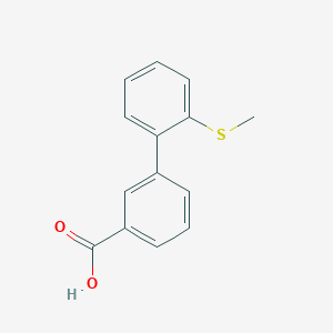 molecular formula C14H12O2S B179976 2'-(Methylthio)biphenyl-3-carboxylic acid CAS No. 168618-43-7