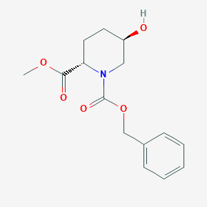 molecular formula C15H19NO5 B179977 1-Benzyl 2-methyl (2S,5R)-5-hydroxypiperidine-1,2-dicarboxylate CAS No. 117836-27-8