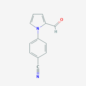molecular formula C12H8N2O B179980 4-(2-formyl-1H-pyrrol-1-yl)benzonitrile CAS No. 169036-66-2